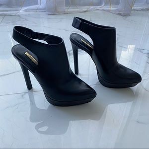 BCBGeneration BG-Sloan Women Leather Sling Back Boots Ankle Cutout Size 8